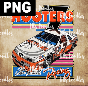 hooters racing vintage - PNG File design for sublimation and Dtf