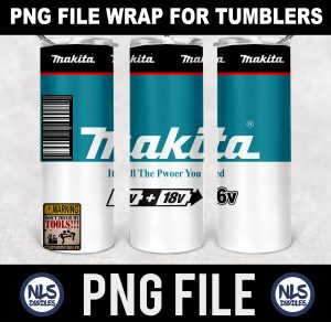 makita power tool blue and black version 2 -20oz tumbler label wrap Bundle-png- DIGITAL DOWNLOAD for sublimation and waterslide (Copy)