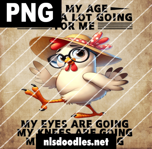for my age i have a lot going for me funny chick -DIGITAL DOWNLOAD for sublimation and waterslide
