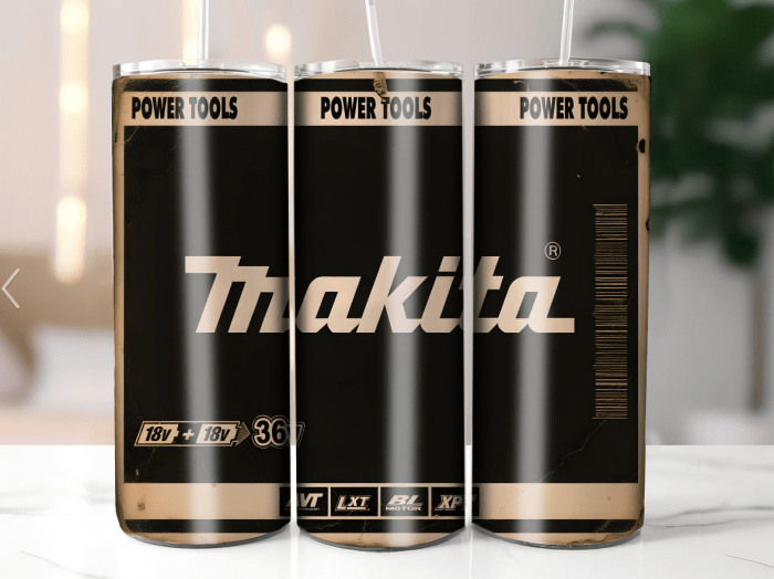 makita power tool blue and black -20oz tumbler label wrap Bundle-png- DIGITAL DOWNLOAD for sublimation and waterslide - Image 2