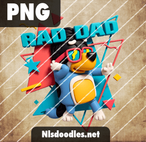 rad dad wearing sunglasses k-bluey rad dad-1 - Free PNG File