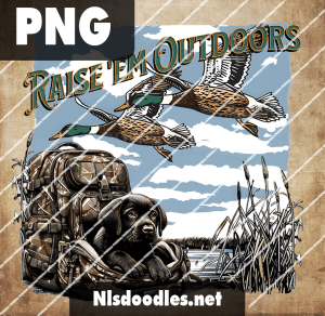 raise erm outdoors ducks and dog  - Free PNG File