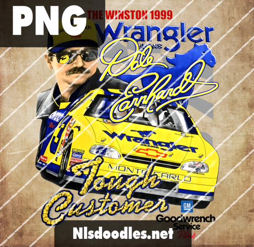 the Winston 1999 wrangler DALE EARNHARDT- DIGITAL DOWNLOAD for sublimation and waterslide